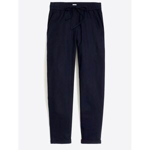 J.Crew Womens Navy Blue Linen Cotton Drawstring Relaxed Straight Pants H5607 6